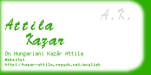 attila kazar business card